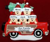 Family Christmas Ornament Woody for 5 Personalized FREE at PersonalizedOrnamentsMarket.com by Russell Rhodes