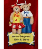 Expecting Couple Christmas Ornament Belly Bears Personalized FREE at PersonalizedOrnamentsMarket.com by Russell Rhodes