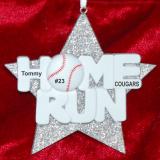 Baseball Christmas Ornament Super Star Personalized FREE at PersonalizedOrnamentsMarket.com by Russell Rhodes