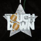 Football Christmas Ornament Super Star Personalized FREE at PersonalizedOrnamentsMarket.com by Russell Rhodes