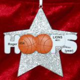 Basketball Christmas Ornament Personalized FREE at PersonalizedOrnamentsMarket.com by Russell Rhodes