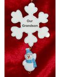 Grandparents Christmas Ornament Snowflake 1 Grandchild Personalized FREE at PersonalizedOrnamentsMarket.com by Russell Rhodes