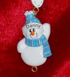 Linking Snowman, Add-A-Grandchild Christmas Ornament Personalized FREE at PersonalizedOrnamentsMarket.com by Russell Rhodes