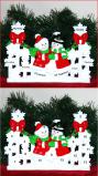 Tabletop Christmas Decoration Snowflakes Family of 6 Personalized FREE at PersonalizedOrnamentsMarket.com by Russell Rhodes