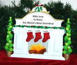 Tabletop Christmas Decoration Mantel Grandkids 3 Personalized FREE at PersonalizedOrnamentsMarket.com by Russell Rhodes