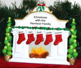 Tabletop Christmas Decoration Mantel for 5 Personalized FREE at PersonalizedOrnamentsMarket.com by Russell Rhodes