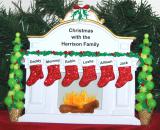 Tabletop Christmas Decoration Mantel for 6 Personalized FREE at PersonalizedOrnamentsMarket.com by Russell Rhodes