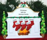 Tabletop Christmas Decoration Mantel for 7 Personalized FREE at PersonalizedOrnamentsMarket.com by Russell Rhodes