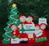 Tabletop Christmas Decoration Mantel for 5 Personalized FREE at PersonalizedOrnamentsMarket.com by Russell Rhodes