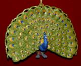 Peacock Christmas Ornament Personalized FREE at PersonalizedOrnamentsMarket.com by Russell Rhodes