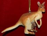 Kangaroo Christmas Ornament with Baby Roo Personalized FREE at PersonalizedOrnamentsMarket.com by Russell Rhodes