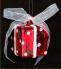 Elegant Package Holiday Red Glass Christmas Ornament Personalized FREE at PersonalizedOrnamentsMarket.com by Russell Rhodes