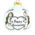 Anniversary Glass Ball Christmas Ornament Personalized FREE at PersonalizedOrnamentsMarket.com by Russell Rhodes