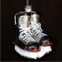 Black Hockey Skates Glass Christmas Ornament Personalized FREE at PersonalizedOrnamentsMarket.com by Russell Rhodes