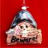 Danger - Pirates Here Christmas Ornament Personalized FREE at PersonalizedOrnamentsMarket.com by Russell Rhodes