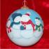 Snow Family of 6 Glass Ball Christmas Ornament Personalized FREE at PersonalizedOrnamentsMarket.com by Russell Rhodes