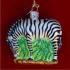 Zebra Christmas Ornament Personalized FREE at PersonalizedOrnamentsMarket.com by Russell Rhodes