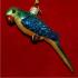 Parakeet Glass Christmas Ornament Personalized FREE at PersonalizedOrnamentsMarket.com by Russell Rhodes