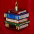 Book Worm Stack of Books Glass Christmas Ornament Personalized FREE at PersonalizedOrnamentsMarket.com by Russell Rhodes