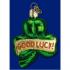 Lucky Shamrock Irish Blown Glass Christmas Ornament Personalized FREE at PersonalizedOrnamentsMarket.com by Russell Rhodes