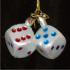 Pair of Dice Glass Christmas Ornament Personalized FREE at PersonalizedOrnamentsMarket.com by Russell Rhodes