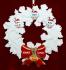 Single Dad Christmas Ornament 2 Kids Celebration Wreath Red Bow 1 Dog, Cat, or Other Pet Personalized FREE at PersonalizedOrnamentsMarket.com by Russell Rhodes