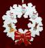 Single Dad Christmas Ornament 2 Kids Celebration Wreath Red Bow 2 Dogs, Cats, Pets Custom Add-ons Personalized FREE at PersonalizedOrnamentsMarket.com by Russell Rhodes