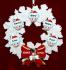 Grandparents Christmas Ornament 5 Grandkids Celebration Wreath Red Ornament Personalized FREE at PersonalizedOrnamentsMarket.com by Russell Rhodes