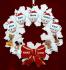 Family Christmas Ornament for 5 Celebration Wreath Red Bow 4 Dogs, Cats, Pets Custom Add-ons Personalized FREE at PersonalizedOrnamentsMarket.com by Russell Rhodes