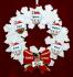 Mixed Race Family Christmas Ornament for 5 Celebration Wreath Red Bow 1 Dog, Cat, or Other Pet Personalized FREE at PersonalizedOrnamentsMarket.com by Russell Rhodes