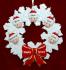 Family Christmas Ornament Celebration Wreath Red Bow for 5 Personalized FREE at PersonalizedOrnamentsMarket.com by Russell Rhodes