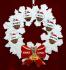 African American Black Family Christmas Ornament for 6 Celebration Wreath Red Bow Personalized FREE at PersonalizedOrnamentsMarket.com by Russell Rhodes