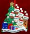 Our Xmas Tree Mixed Race Biracial Christmas Ornament for Families of 6 Personalized FREE at PersonalizedOrnamentsMarket.com by Russell Rhodes