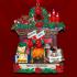 Couples Christmas Ornament Fireplace for 2 with 2 Dogs, Cats, or Other Pets Custom Add-ons Personalized FREE at PersonalizedOrnamentsMarket.com by Russell Rhodes