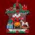 Single Dad Christmas Ornament Fireplace with 1 Child Personalized FREE at PersonalizedOrnamentsMarket.com by Russell Rhodes
