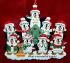 Family Christmas Ornament Winter Penguins for 4 with 1 Dog, Cat, Pets Custom Add-ons Personalized FREE at PersonalizedOrnamentsMarket.com by Russell Rhodes