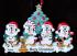 Family Christmas Ornament Winter Penguins for 4 with 3 Dogs, Cats, Pets Custom Add-ons Personalized FREE at PersonalizedOrnamentsMarket.com by Russell Rhodes
