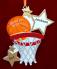 Basketball Christmas Ornament Going for the Dunk Personalized FREE at PersonalizedOrnamentsMarket.com by Russell Rhodes
