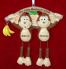 Monkey See Monkey Do 2 Grandkids Christmas Ornament Personalized FREE at PersonalizedOrnamentsMarket.com by Russell Rhodes