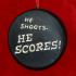 Hockey Puck Christmas Ornament Personalized FREE at PersonalizedOrnamentsMarket.com by Russell Rhodes