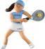 Tennis Christmas Ornament Brunette Female Personalized FREE at PersonalizedOrnamentsMarket.com by Russell Rhodes