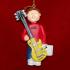 Guitar Christmas Ornament Virtuoso Brunette Male Personalized FREE at PersonalizedOrnamentsMarket.com by Russell Rhodes