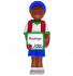First Day of School Christmas Ornament African American Male Personalized FREE at PersonalizedOrnamentsMarket.com by Russell Rhodes