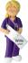Nurse in Scrubs Christmas Ornament Blond Female Personalized FREE at PersonalizedOrnamentsMarket.com by Russell Rhodes