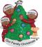 Family Decorating African American Christmas Ornament for 3 with Dogs, Cats, Pets Custom Added Personalized FREE at PersonalizedOrnamentsMarket.com by Russell Rhodes