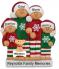 Family Christmas Ornament Comfy Pajamas for 4 with Pets Personalized FREE at PersonalizedOrnamentsMarket.com by Russell Rhodes