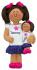 Kids Christmas Ornament Brunette Female with Doll Personalized FREE at PersonalizedOrnamentsMarket.com by Russell Rhodes