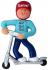 Kids Christmas Ornament Scooter Male Personalized FREE at PersonalizedOrnamentsMarket.com by Russell Rhodes