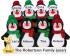 Holiday Fun Penguins Christmas Ornament for 8 with Dogs, Cats, Pets Custom Added Personalized FREE at PersonalizedOrnamentsMarket.com by Russell Rhodes