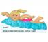 Kids Christmas Ornament Blond Female Learns to Swim Personalized FREE at PersonalizedOrnamentsMarket.com by Russell Rhodes